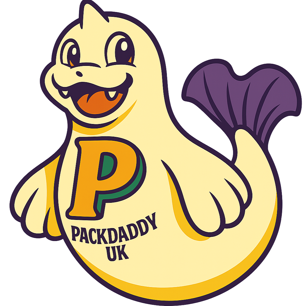 Custom cartoon Dewgong mascot with PackDaddy branding, playful nod to favourite Pokémon and community inside jokes.
